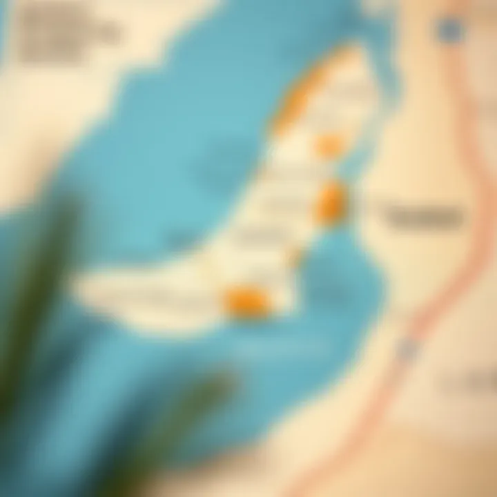 A detailed map of Dubai highlighting different property zones