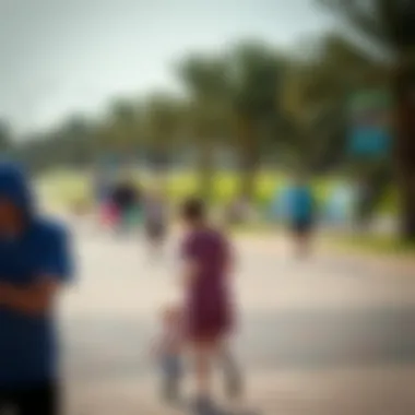 Visitors enjoying leisure activities in Abu Shagara Park