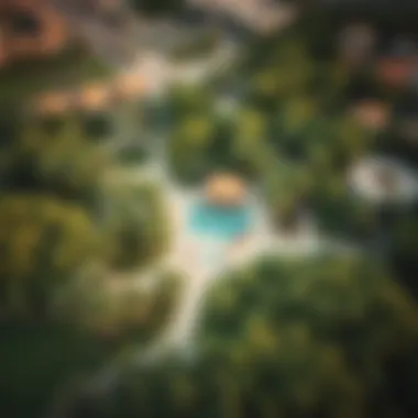 Aerial View of Abu Shagara Park Aerial view of Abu Shagara Park showcasing its lush greenery