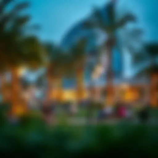 Vibrant park scene in Dubai