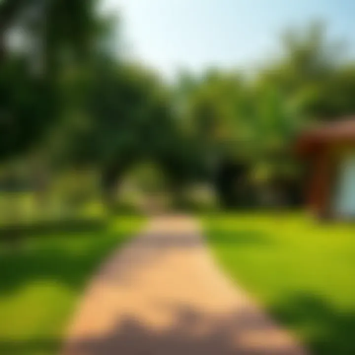 Community park in Ajmal Makan with lush greenery