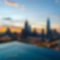 Stunning skyline view of Ajmal Makan during sunset