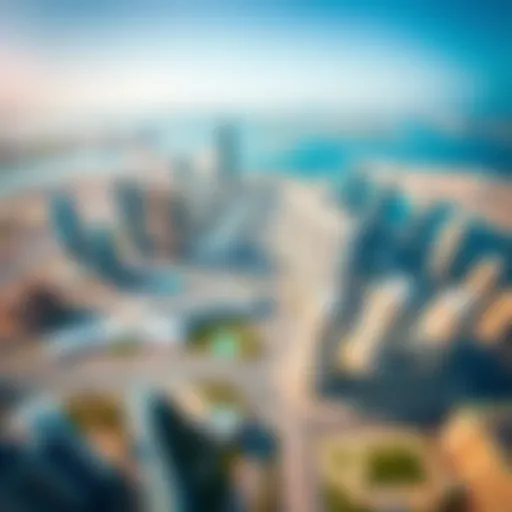 Aerial view of Ajman showcasing modern skyscrapers and waterfront developments