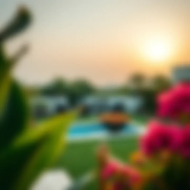 Beautiful garden view in Ajman