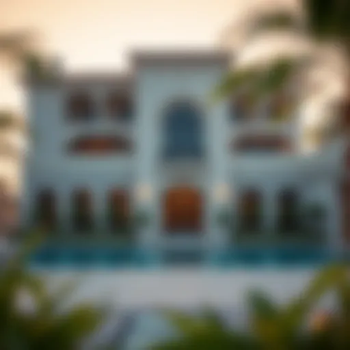 Luxurious villa exterior in Ajman