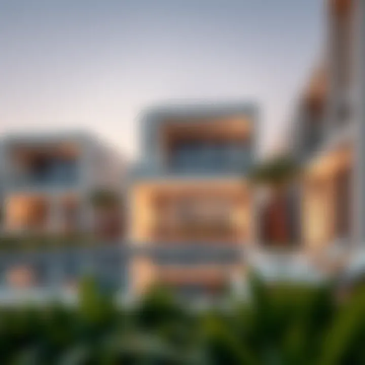 Modern residential architecture in Al Mamzar showcasing luxury living