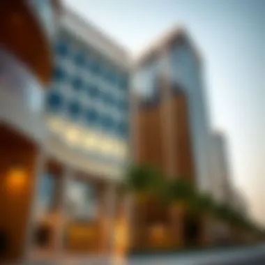 Architectural design of Al Thuraya Building showcasing modern aesthetics