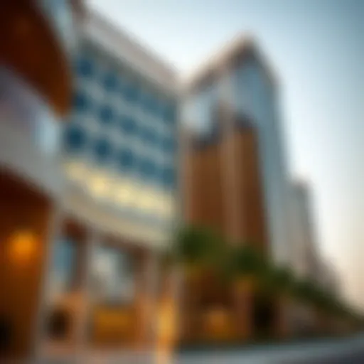 Architectural design of Al Thuraya Building showcasing modern aesthetics
