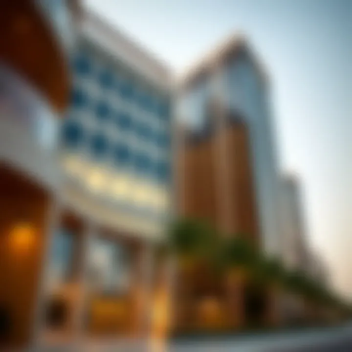 Architectural design of Al Thuraya Building showcasing modern aesthetics