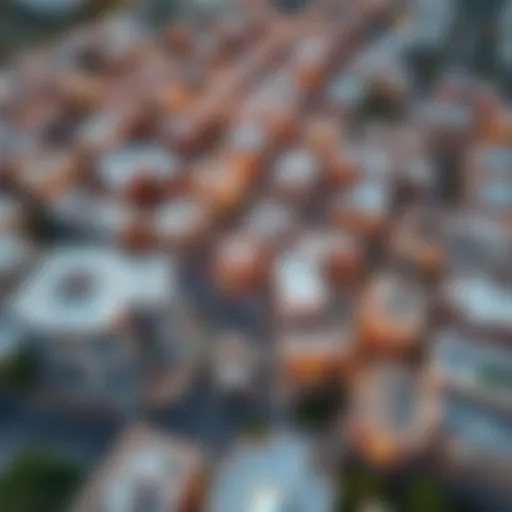 Aerial view of Al Zaab showcasing its unique layouts and architectural style
