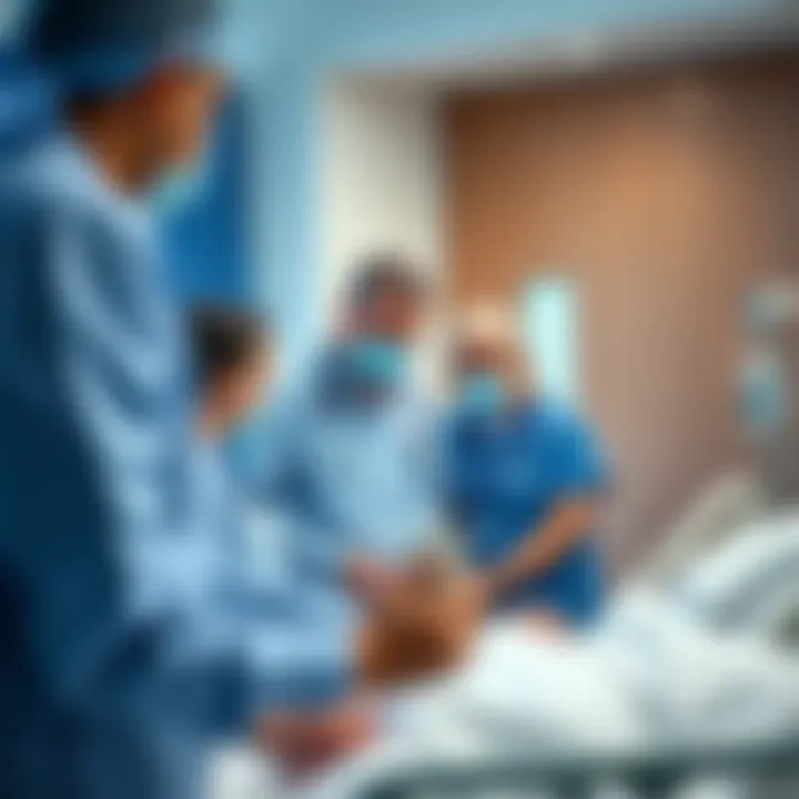 Healthcare professionals collaborating in a patient care setting