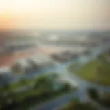 Aerial view of Al Foah showcasing lush greenery and residential areas