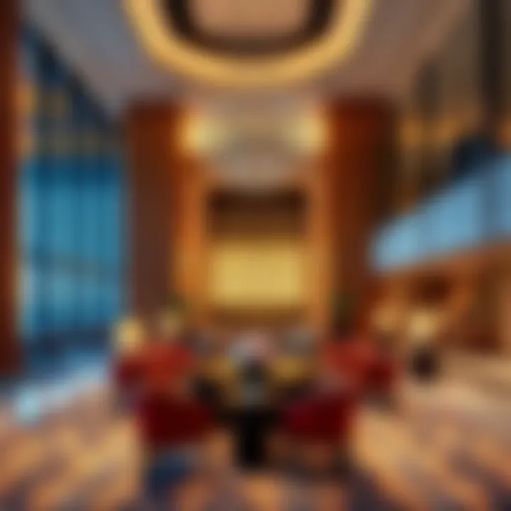 Luxurious lobby interior of Andaz Hotel Dubai with elegant decor