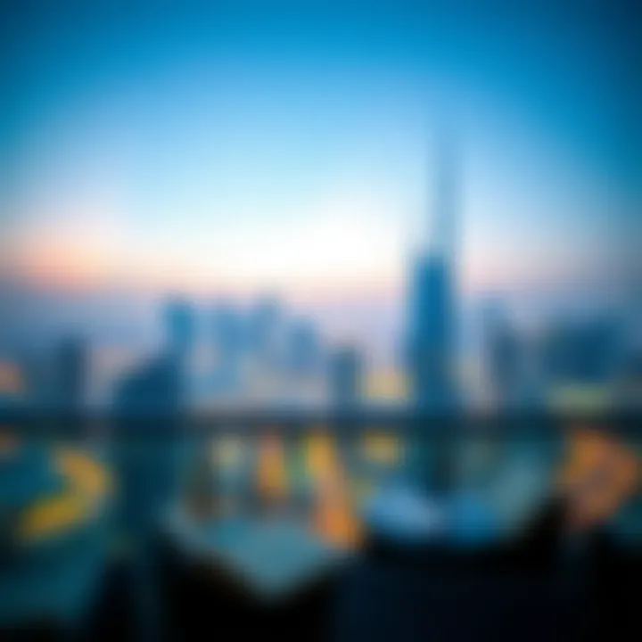 View from a room balcony at Andaz Hotel Dubai overlooking the skyline