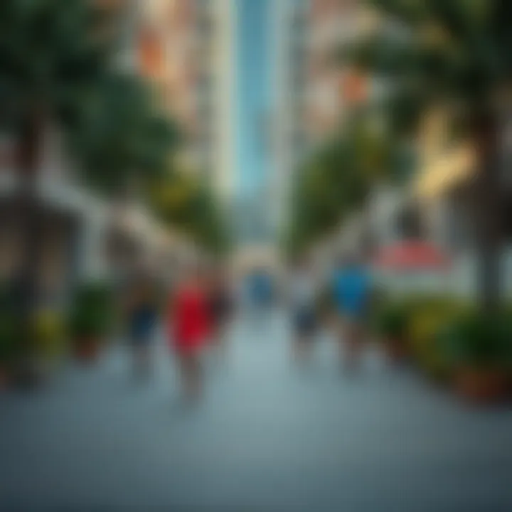 Vibrant community atmosphere surrounding Azure Residences