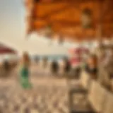 Vibrant beach atmosphere at Barasti