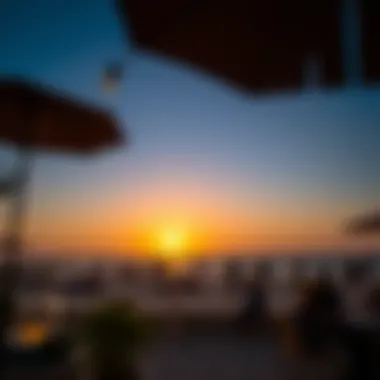 Beautiful sunset view over Barasti Beach