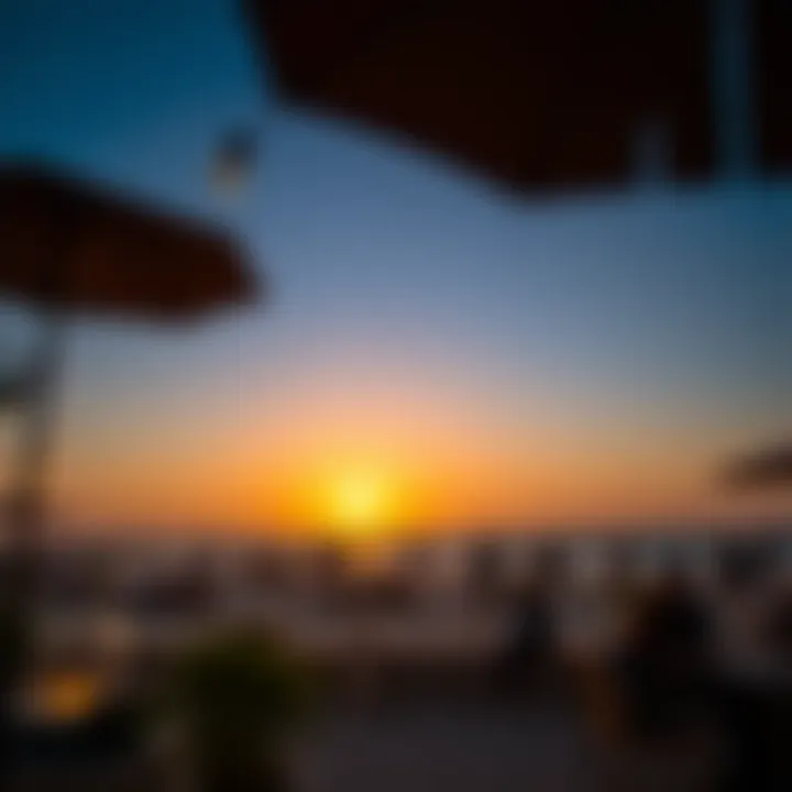 Beautiful sunset view over Barasti Beach