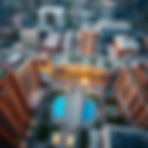 Aerial view of Bay Square showcasing its architectural design