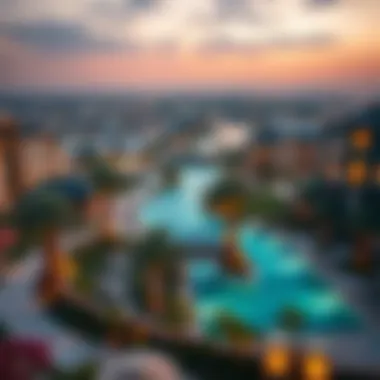 Scenic Overview of Bloom Living Scenic view of Bloom Living community in Dubai