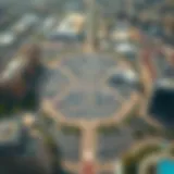 Aerial view of Burjuman parking area highlighting various parking zones