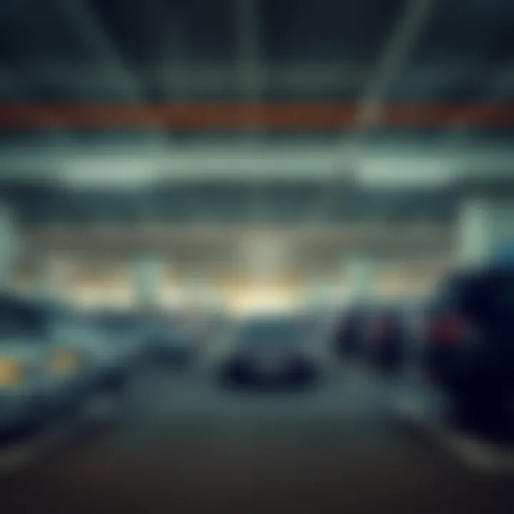 Interior shot showcasing well-organized parking spaces at Burjuman