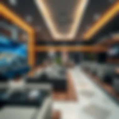Chic Lounge Spaces in Dubai's Cinemas Stylish cinema lounge area with modern decor