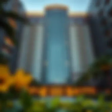 Exterior shot highlighting the facade and structure of the Ginco Building