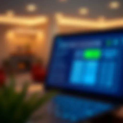 Illustration depicting a digital home loan calculator interface