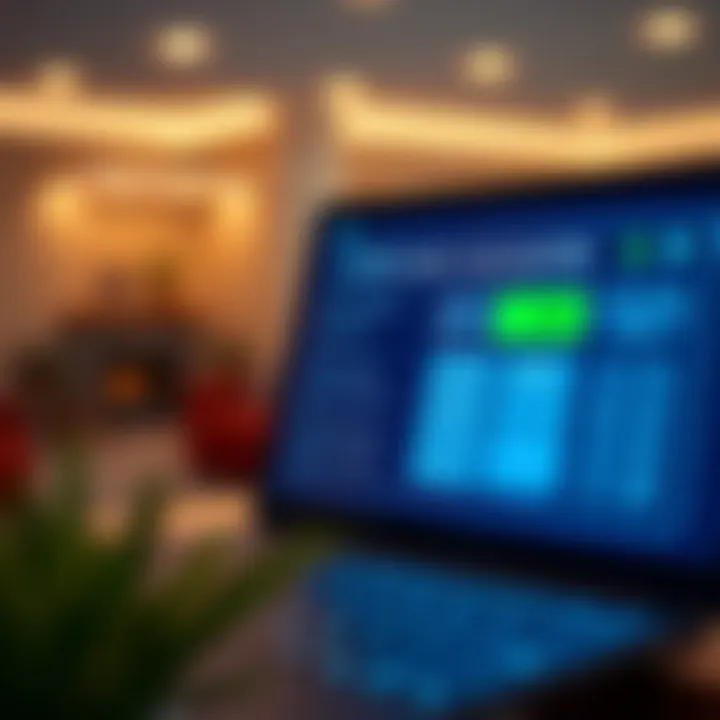 Illustration depicting a digital home loan calculator interface