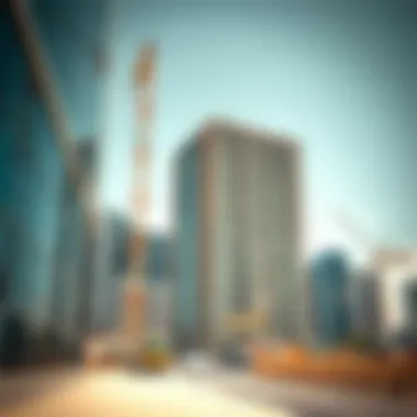 A high-rise building in Dubai under maintenance