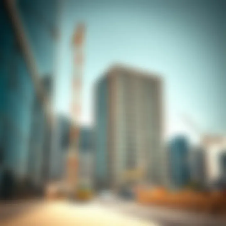A high-rise building in Dubai under maintenance