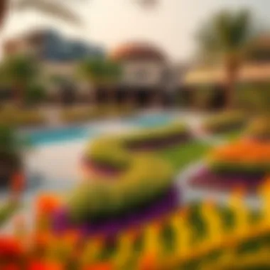 Lush landscaping and community amenities at Creek Water Emaar