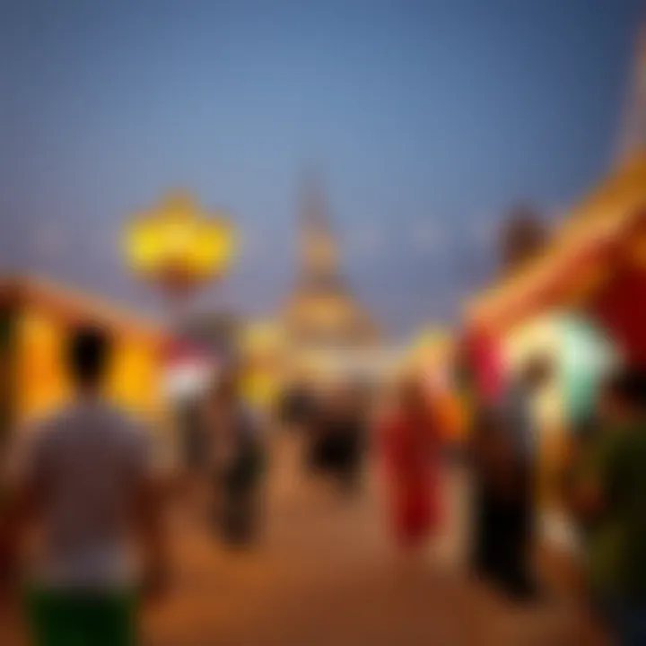 A bustling community event showcasing local culture