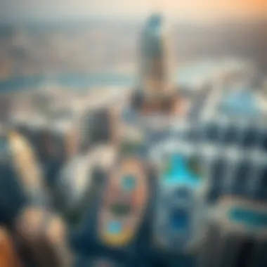 Bird's eye view of Dubai showcasing Damac Merano's prime location