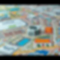 A detailed map showcasing the layout of Deira City Center