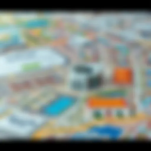 A detailed map showcasing the layout of Deira City Center