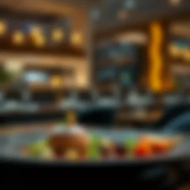 Close-up of a gourmet dish artfully plated, highlighting the restaurant's creativity