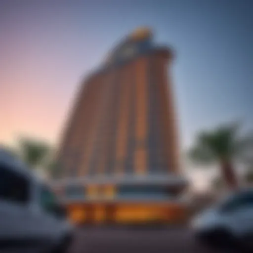Exterior view of Dolphin Tower showcasing its unique architecture