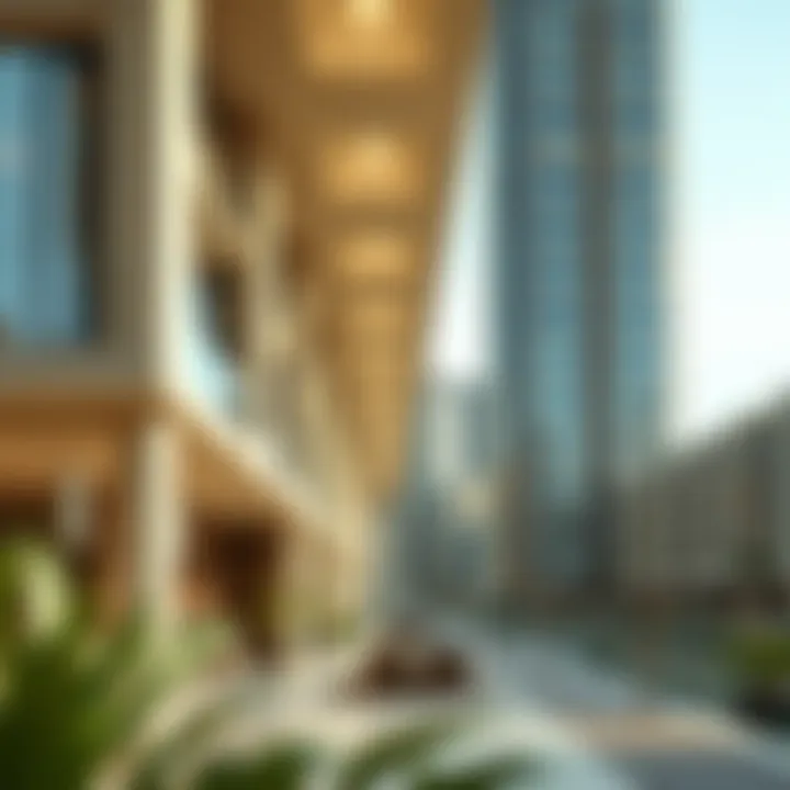 Architectural details of the Dubai Creek Residences
