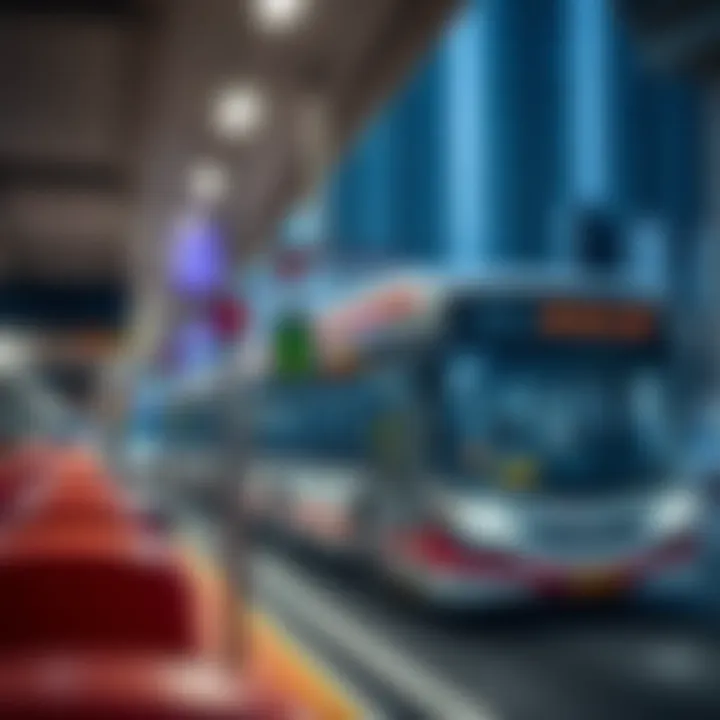 Public bus showcasing modern transport service in Dubai