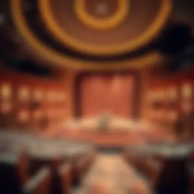 Interior shot of the Dubai Opera House highlighting the luxurious seating and stage setup