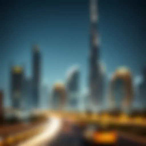 Modern skyline of Dubai showcasing iconic buildings and developments