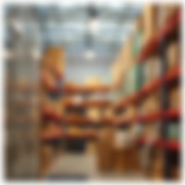 Interior of a small warehouse displaying efficient storage solutions