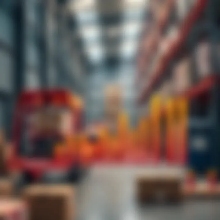 Graph illustrating market trends affecting warehouse operations in Dubai