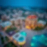 Aerial view of Emarat Bustan showcasing residential architecture