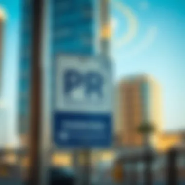 Parking Regulations Signage at Etihad Plaza Signage for parking regulations at Etihad Plaza