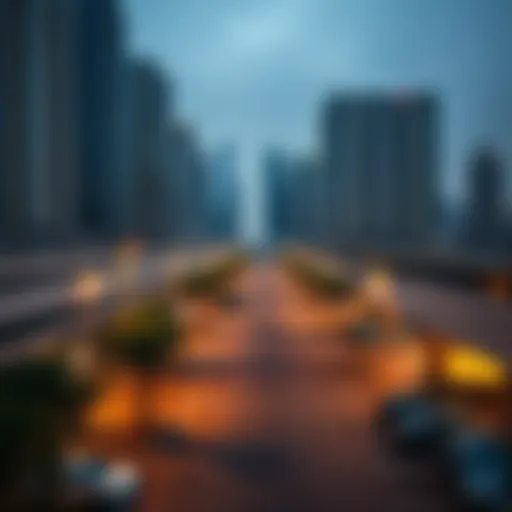 Scenic view of Etihad Plaza parking lot