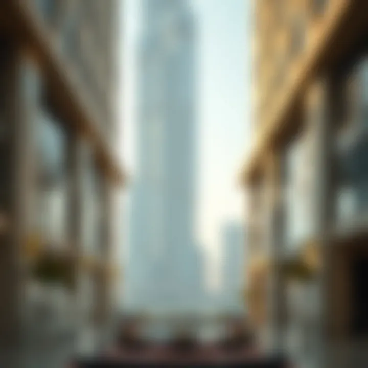 Architectural details highlighting the unique design of Al Bakhit Tower