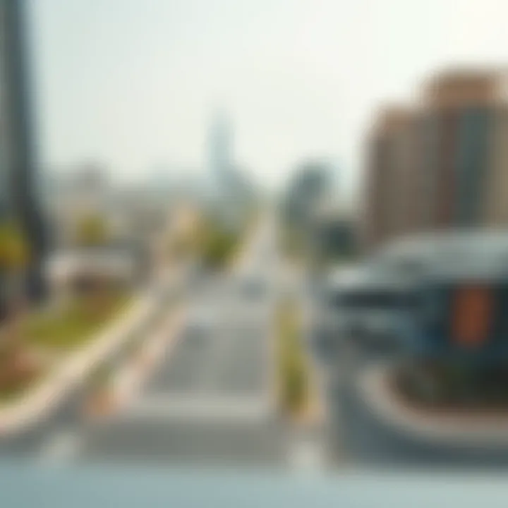 Panoramic view of the surrounding area highlighting the location advantages of the tower